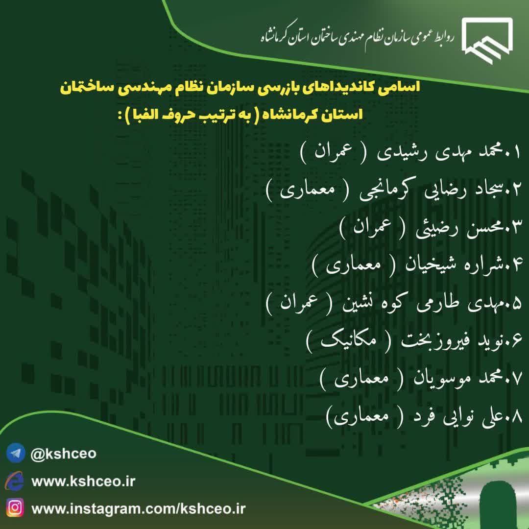 آگهی دعوت به مجمع عمومی عادی سالانه و اعلام اسامی کاندیداهای بازرسی سازمان